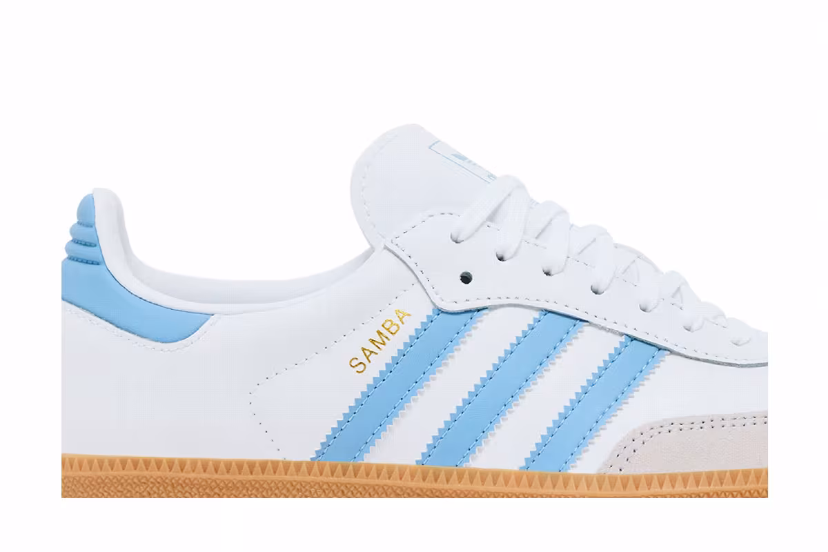 adidas Samba OG J White Ash Blue, view 3