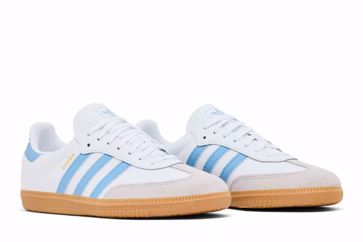 adidas Samba OG J White Ash Blue, view 9