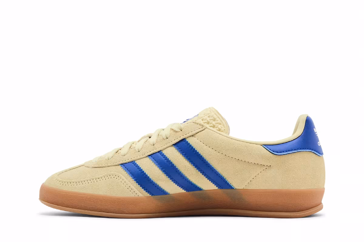 adidas Gazelle Indoor Powder Yellow Royal Blue, view 4