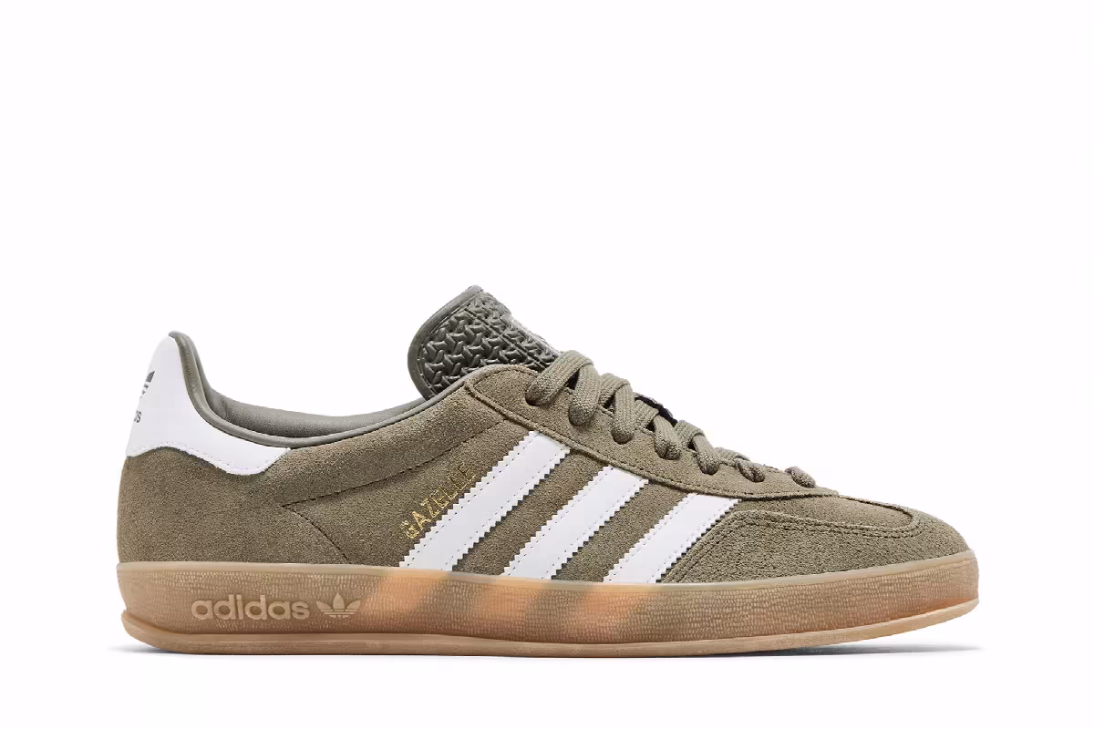 adidas Gazelle Indoor Olive Strata, view 2