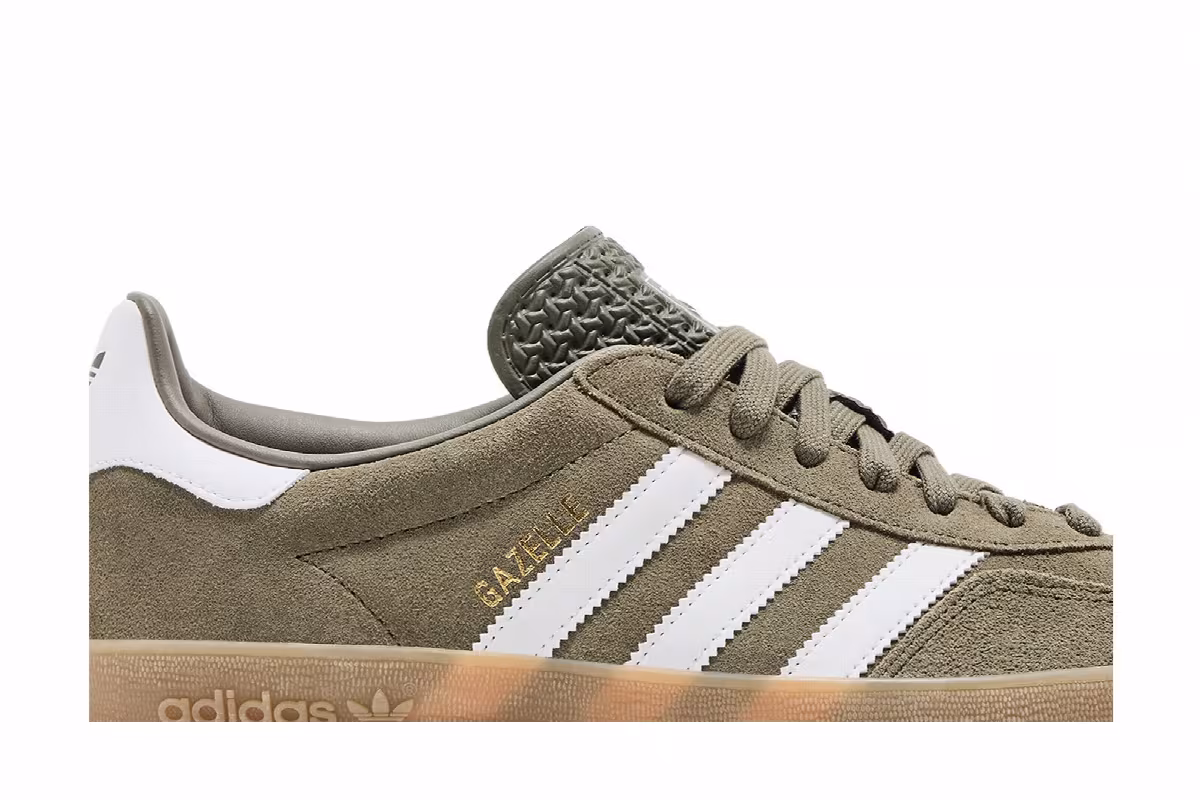 adidas Gazelle Indoor Olive Strata, view 3