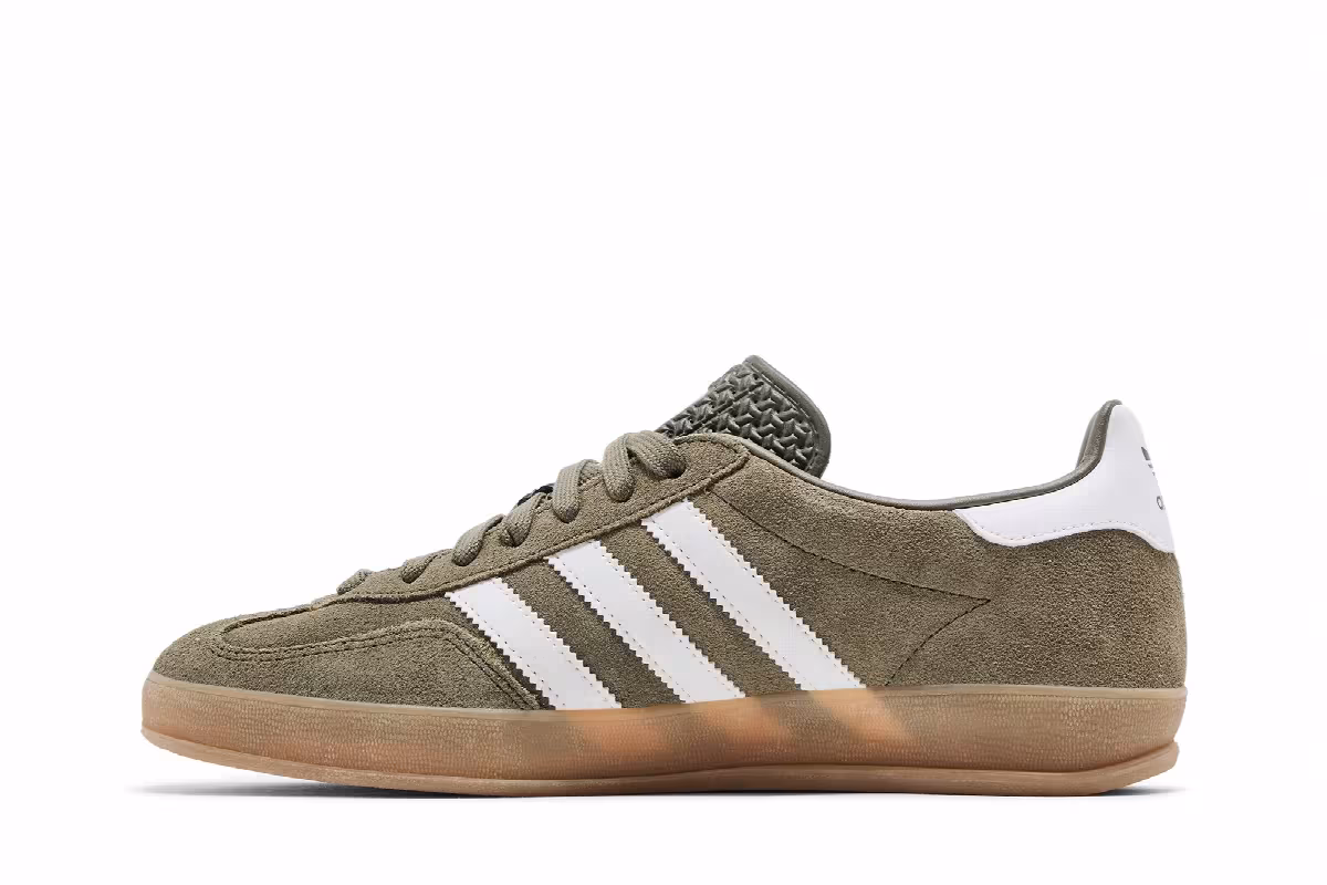 adidas Gazelle Indoor Olive Strata, view 4