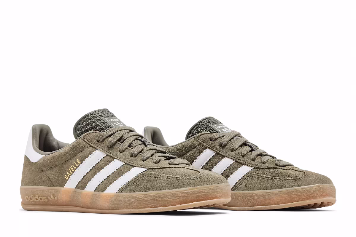 adidas Gazelle Indoor Olive Strata, view 9