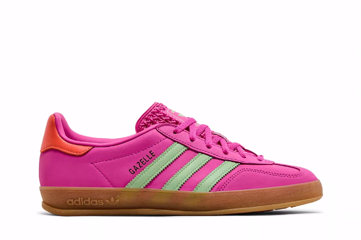 adidas Gazelle Indoor Semi Lucid Fuchsia Green, view 2
