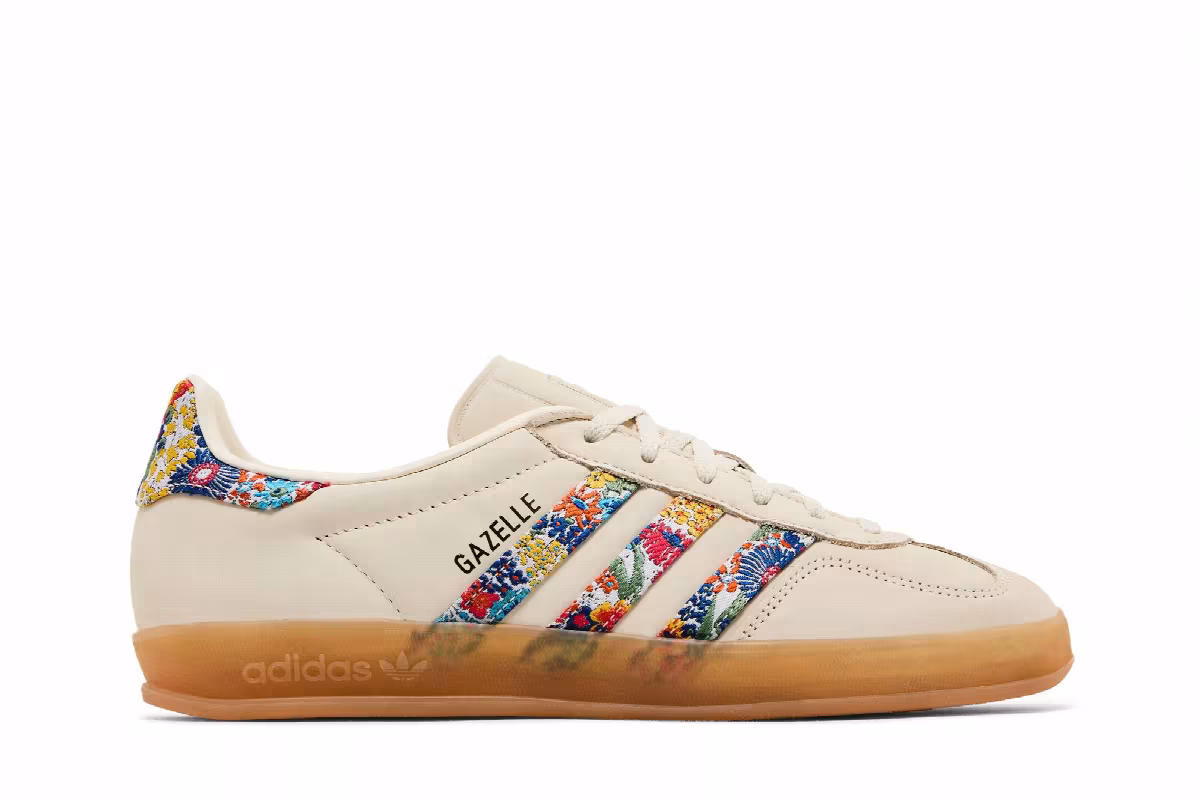 Liberty London x adidas Women's Gazelle Indoor Floral Embroidery - Off White, view 2