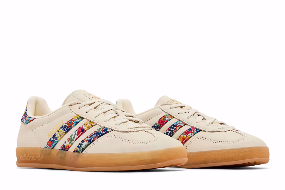 Liberty London x adidas Women's Gazelle Indoor Floral Embroidery - Off White, view 9