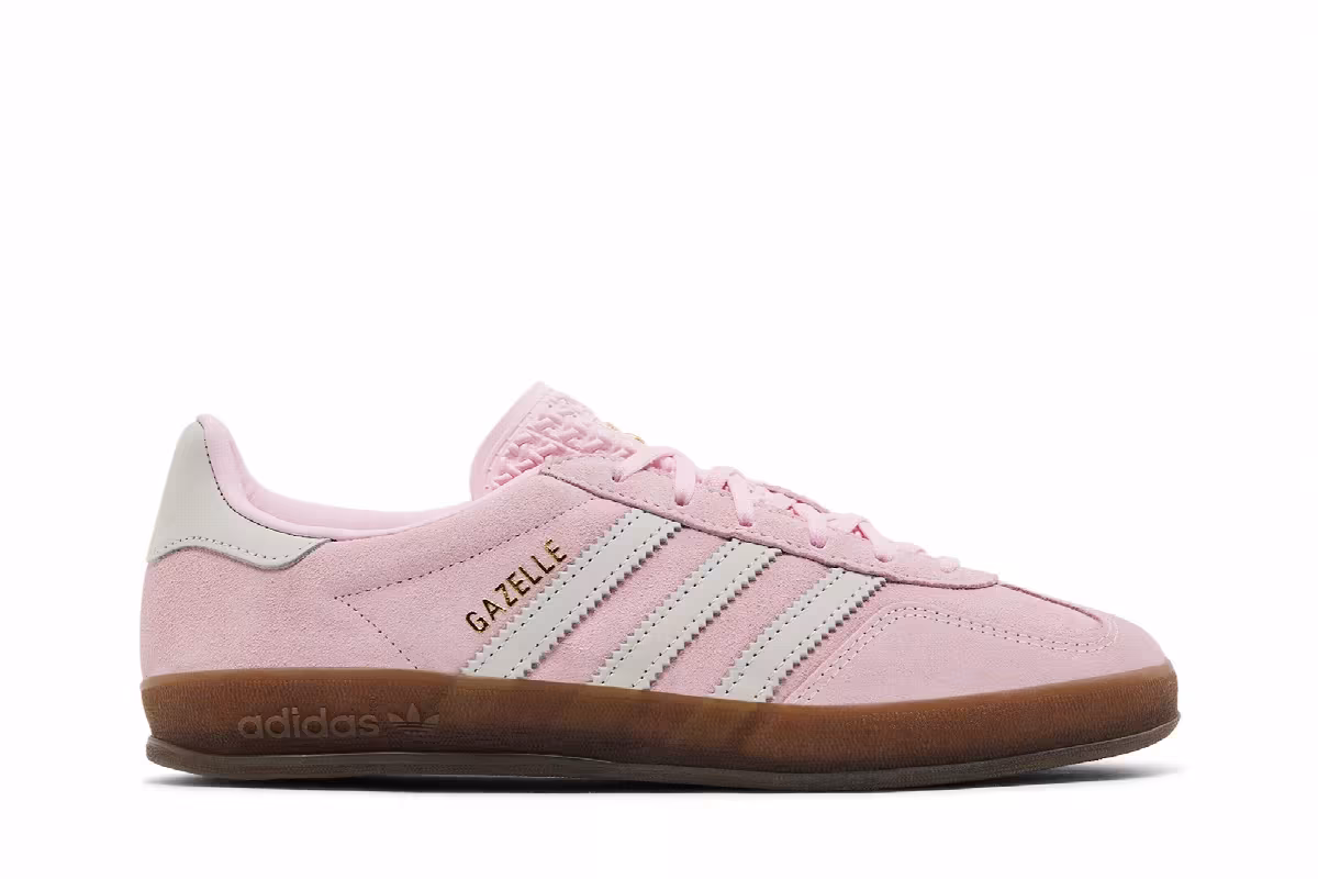 adidas Women's Gazelle Indoor Clear Pink Gum, view 2