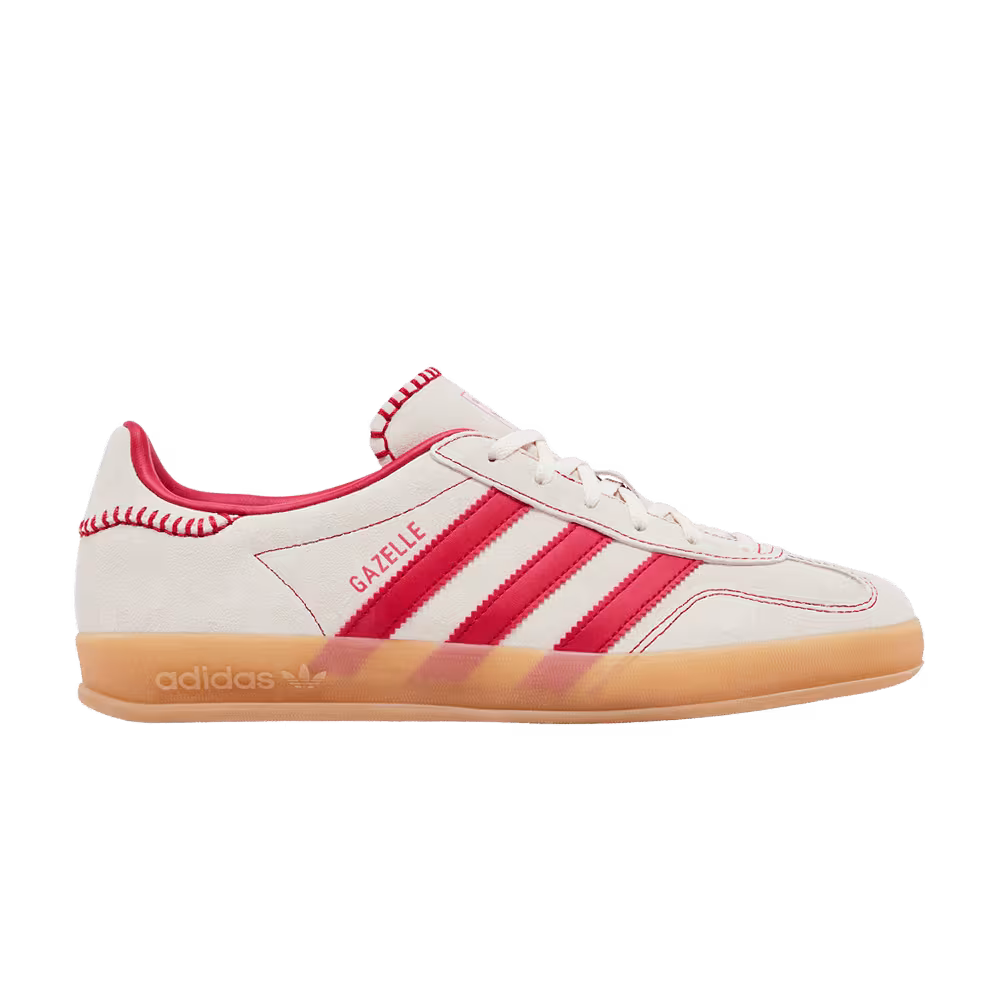 adidas Women's Gazelle Indoor Beige Scarlet Gum