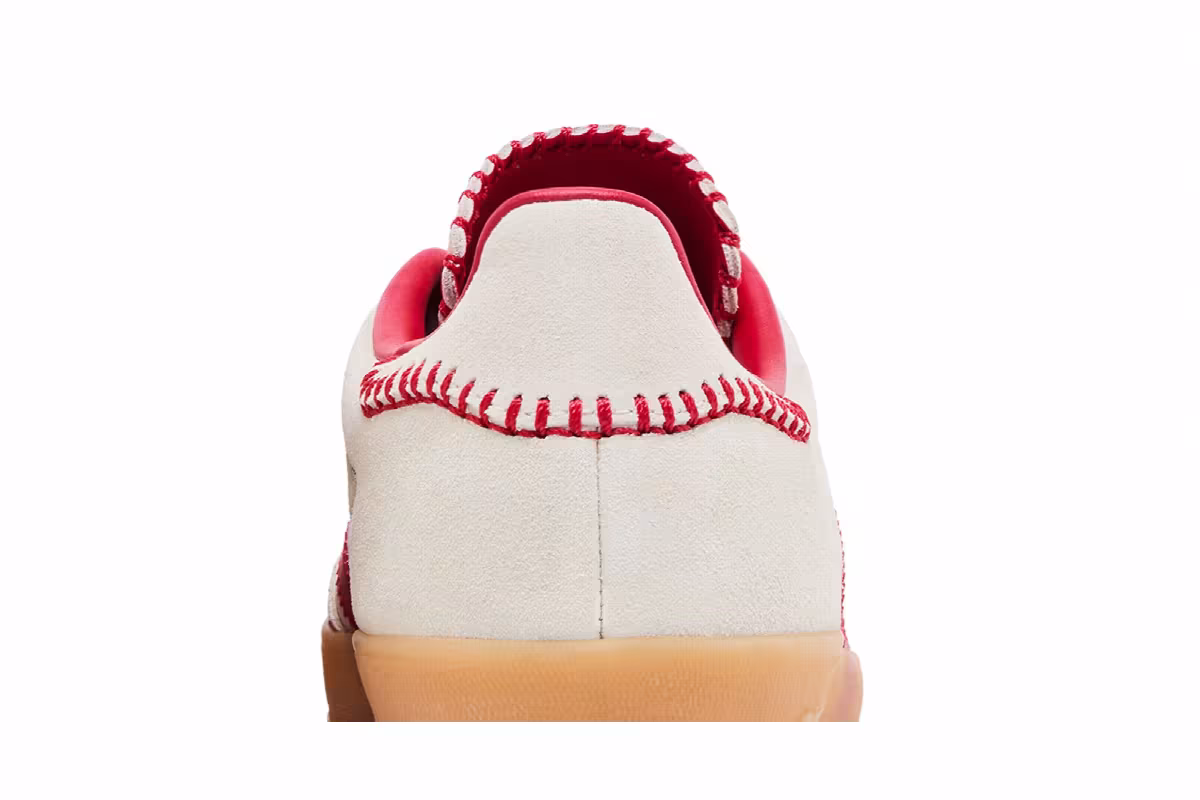 adidas Women's Gazelle Indoor Beige Scarlet Gum, view 8