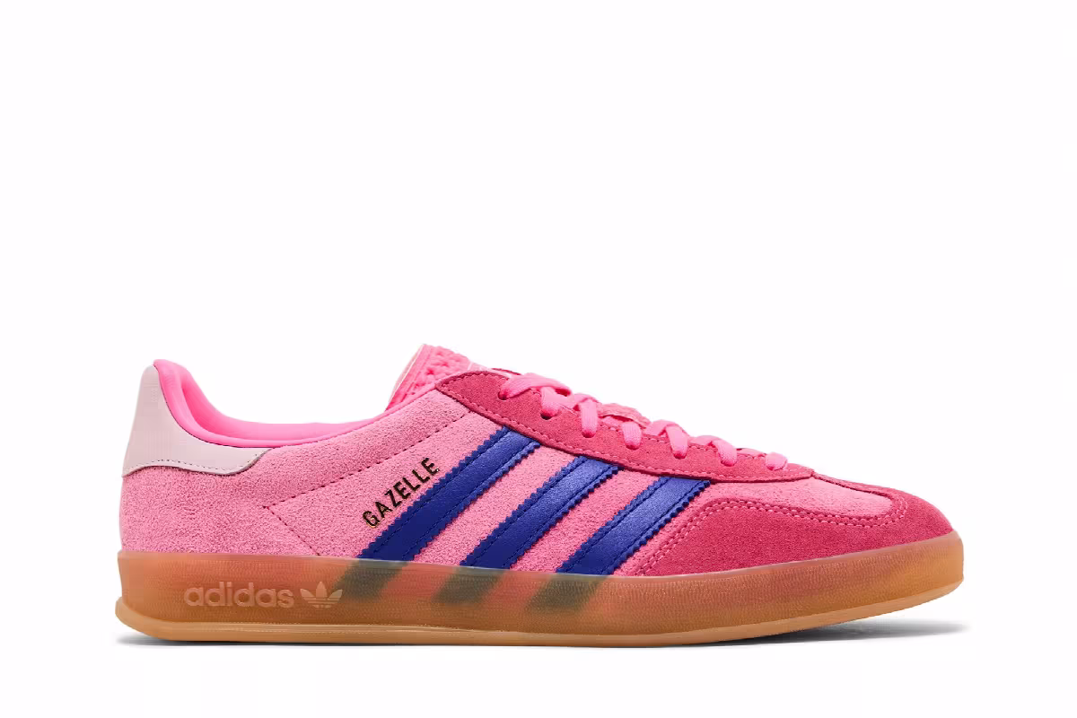 adidas Women's Gazelle Indoor Lucid Pink Blue, view 2