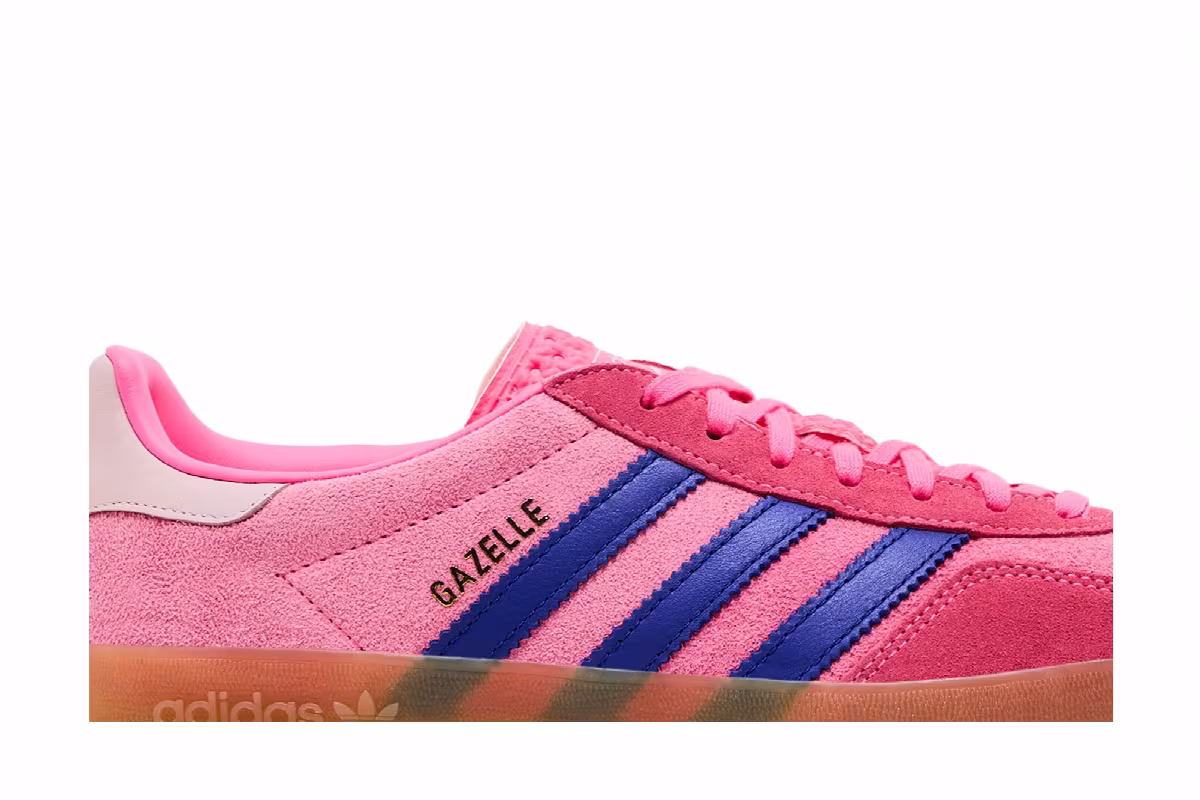 adidas Women's Gazelle Indoor Lucid Pink Blue, view 3