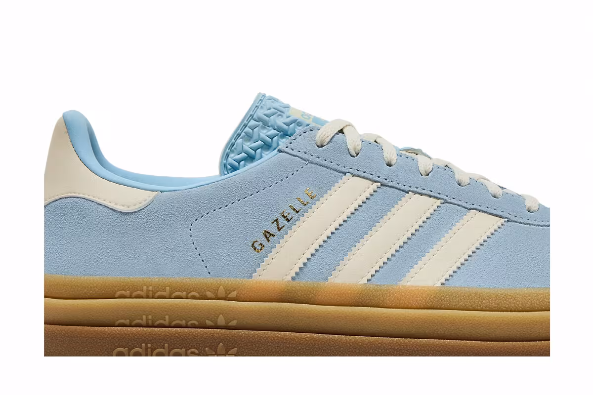 adidas Women's Gazelle Bold Clear Sky Cream, view 3