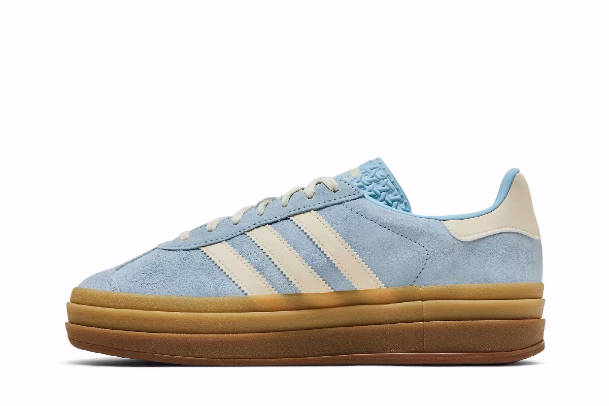 adidas Women's Gazelle Bold Clear Sky Cream, view 4