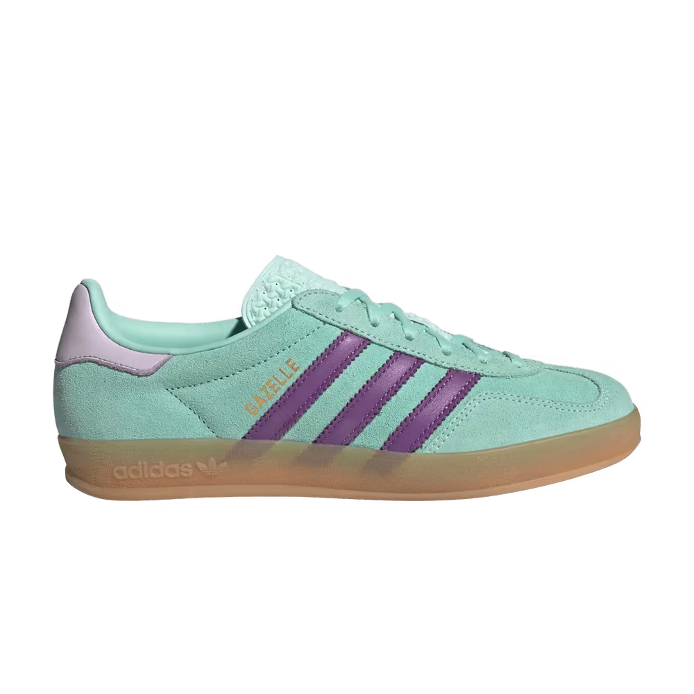 Adidas Women's Gazelle Indoor Clear Mint Active Purple