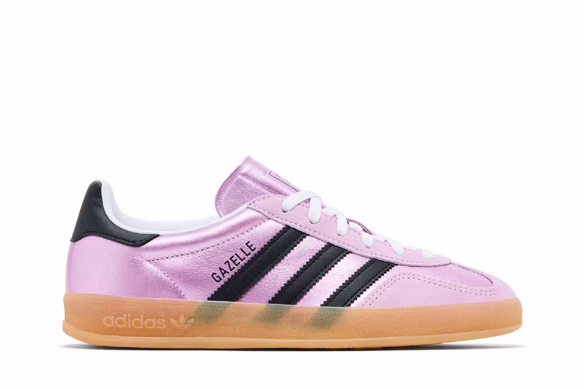 adidas Women's Gazelle Indoor Bliss Lilac Metallic Gum, view 2