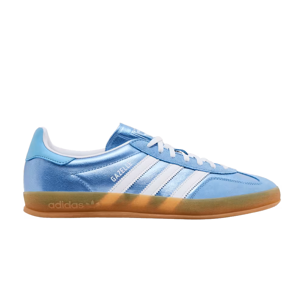 adidas Women's Gazelle Indoor Blue Metallic Gum