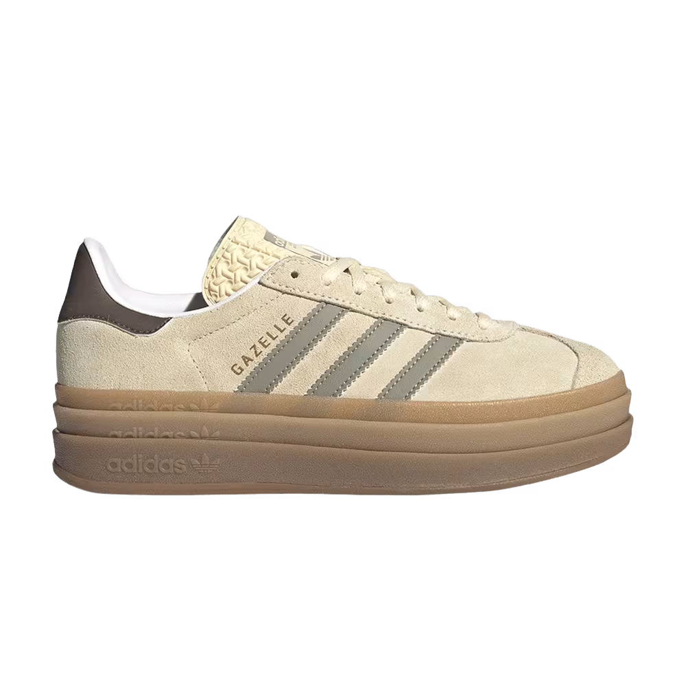 adidas Women's Gazelle Bold Warm Vanilla Silver Pebble