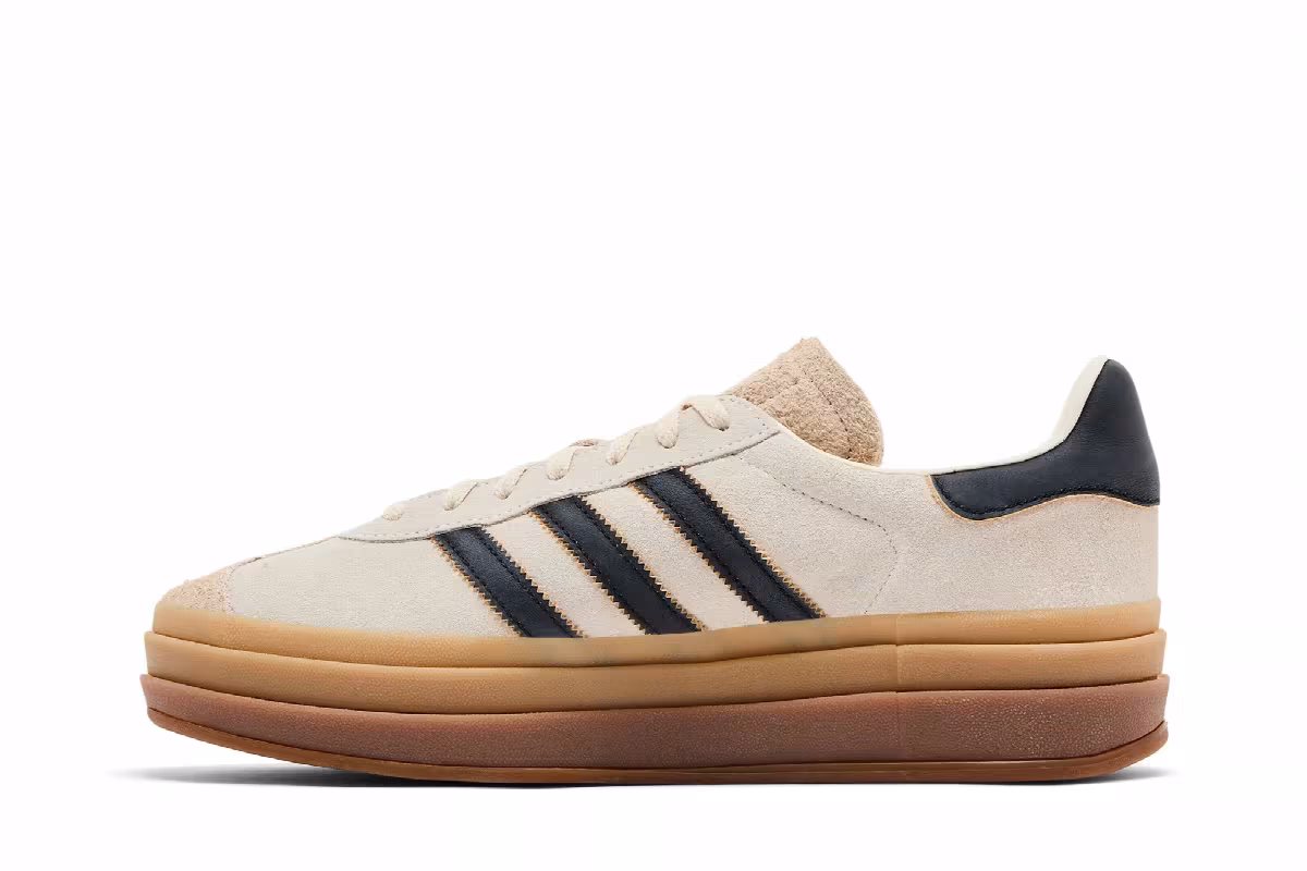 adidas Women's Gazelle Cream Black Gum, view 4