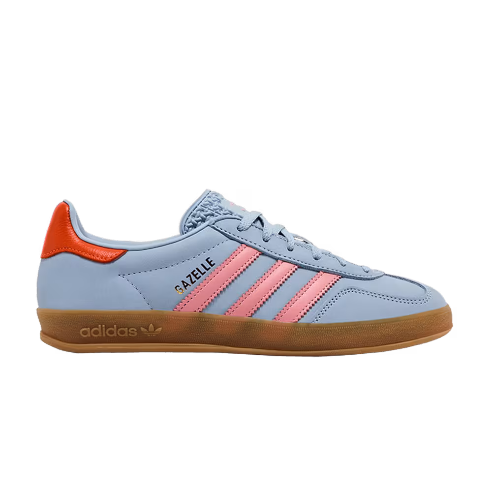 adidas Women's Gazelle Indoor Wonder Blue Solar Orange