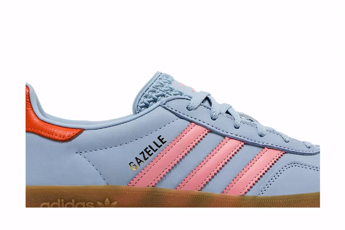 adidas Women's Gazelle Indoor Wonder Blue Solar Orange, view 3