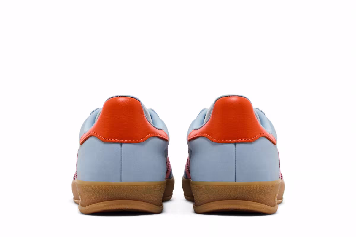 adidas Women's Gazelle Indoor Wonder Blue Solar Orange, view 7