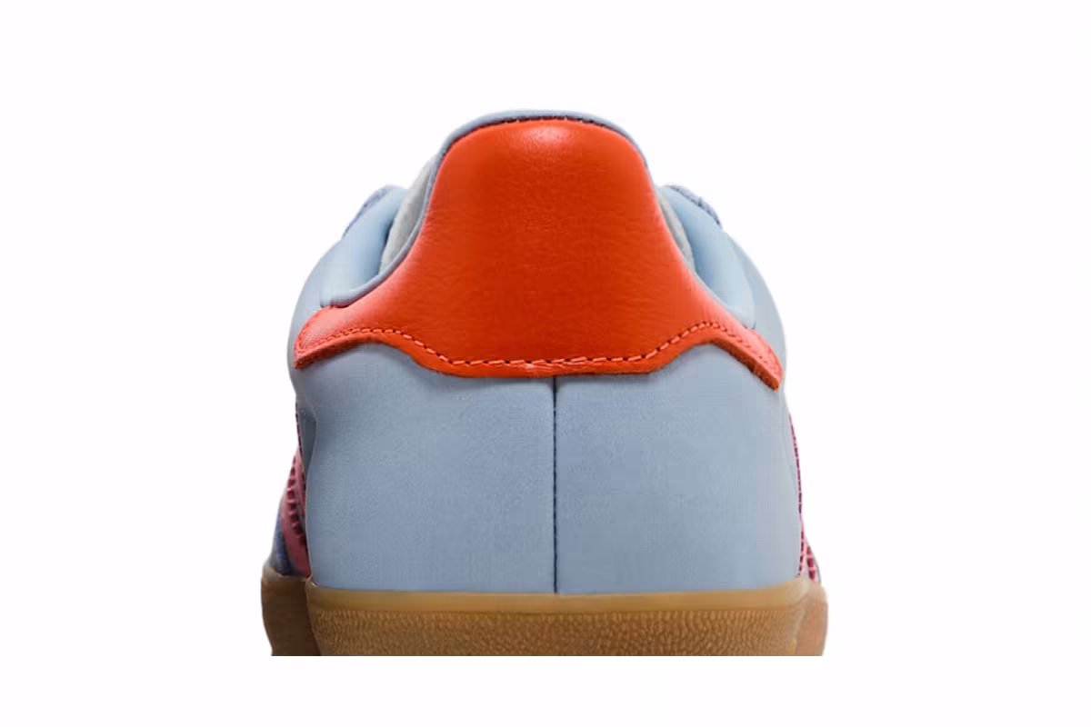 adidas Women's Gazelle Indoor Wonder Blue Solar Orange, view 8