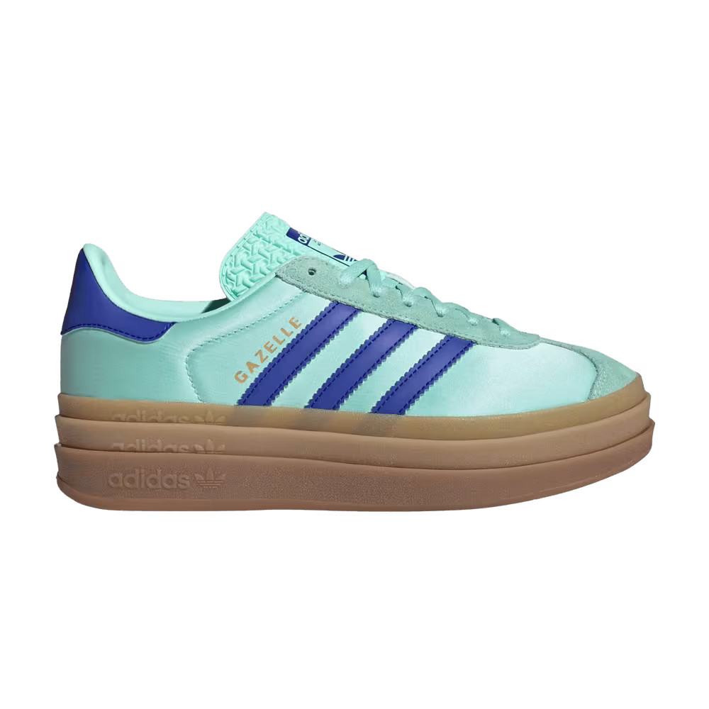 adidas Women's Gazelle Bold Clear Mint Lucid Blue Satin