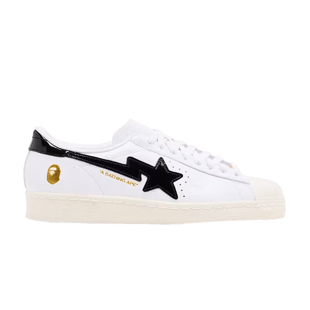 BAPE x adidas Superstar Vintage White Black