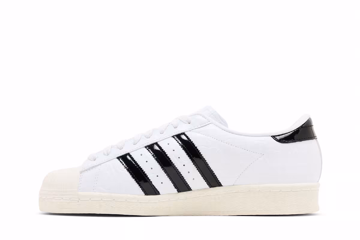 BAPE x adidas Superstar Vintage White Black, view 4