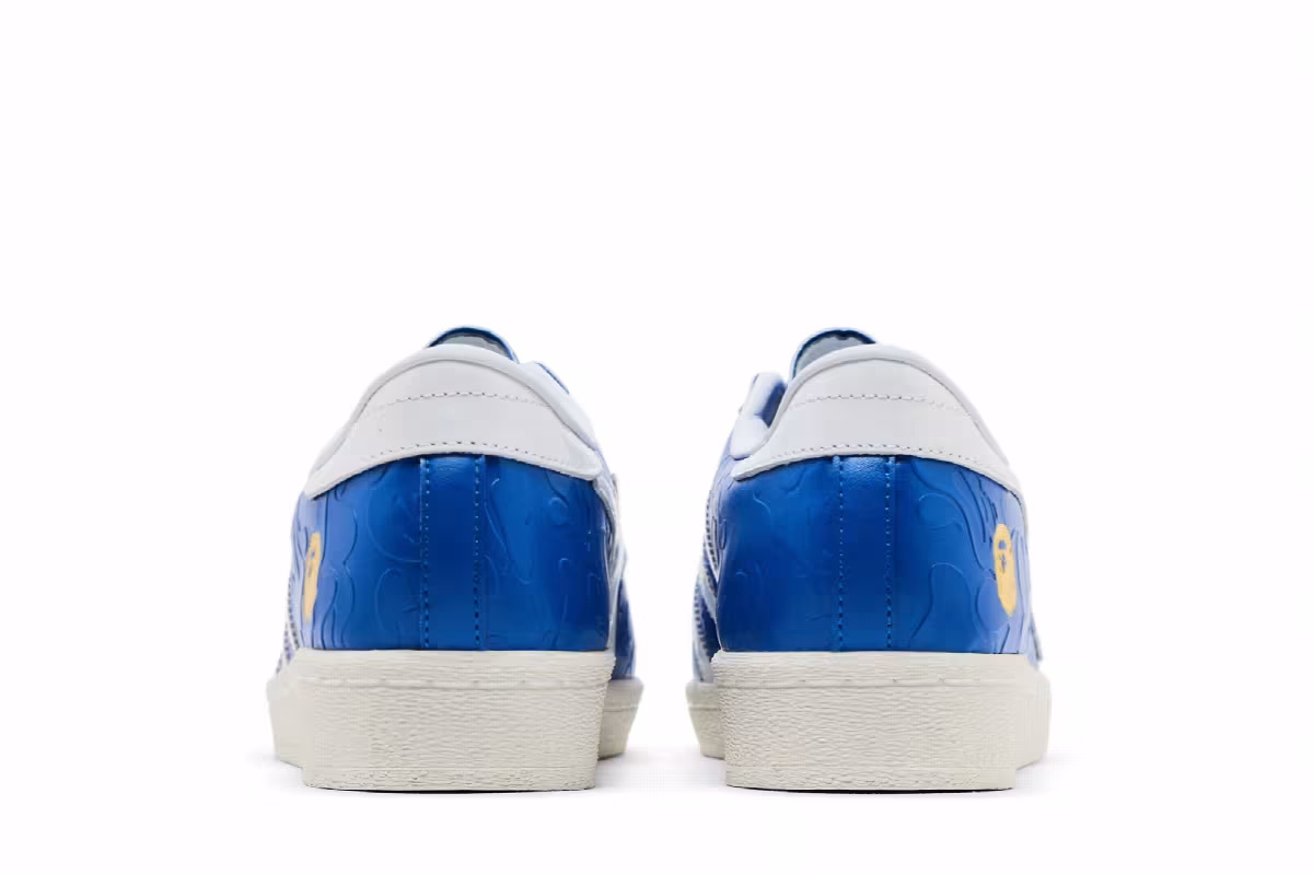 BAPE x adidas Superstar Vintage Blue White, view 7
