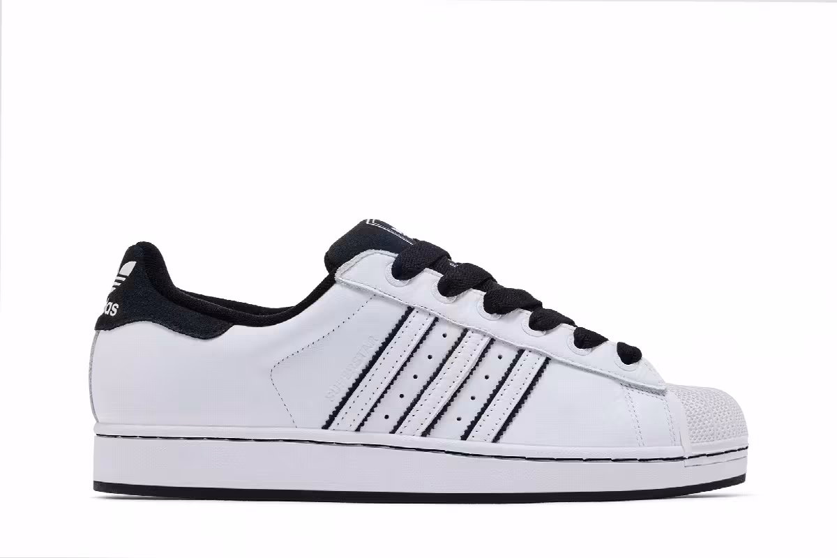adidas Superstar 2 Cloud White Black, view 2