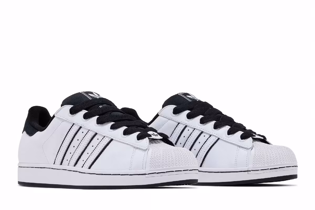 adidas Superstar 2 Cloud White Black, view 9