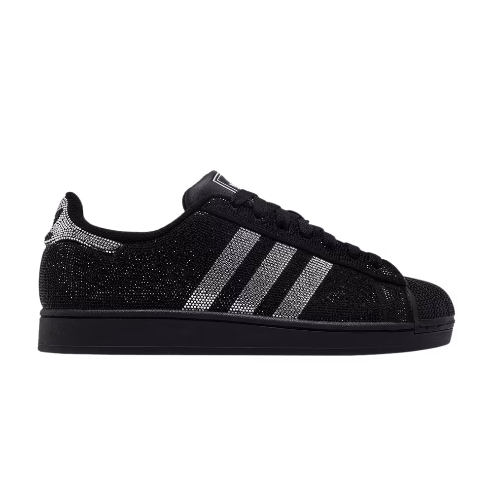 adidas Women's Superstar 2 Rhinestone Black Silver