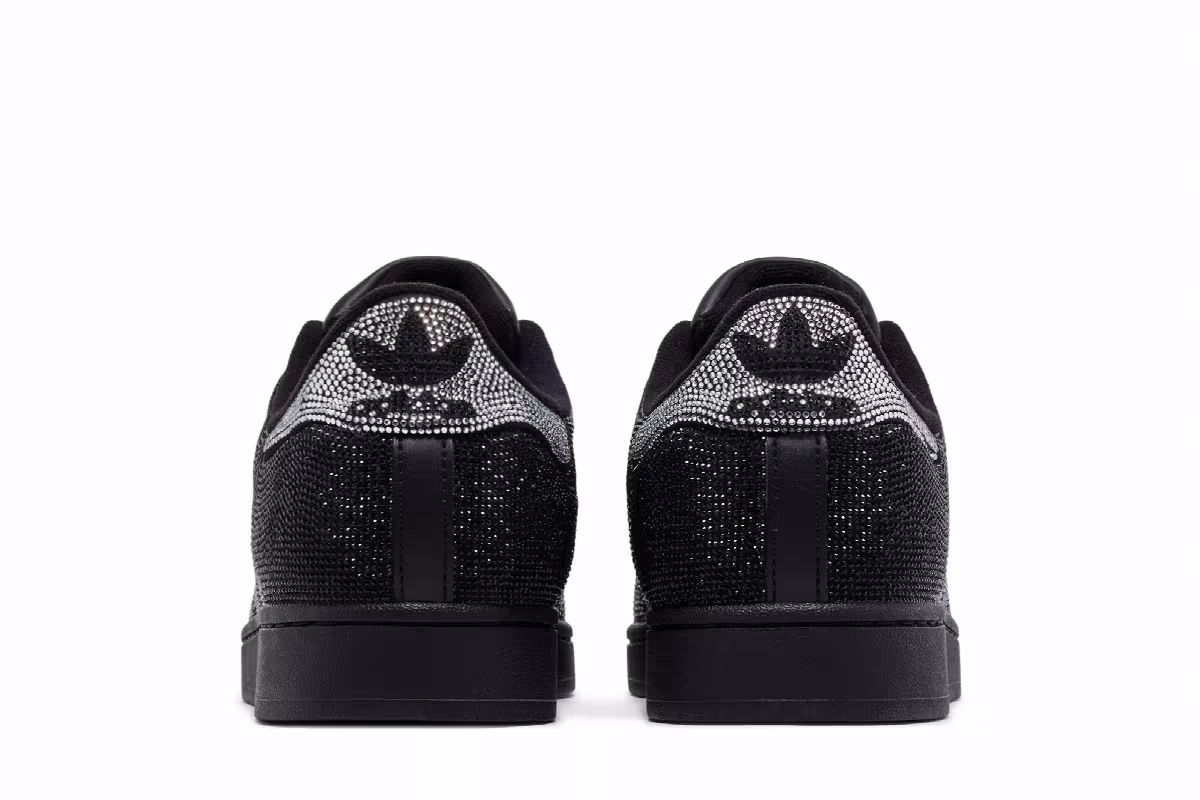 adidas Women's Superstar 2 Rhinestone Black Silver, view 7