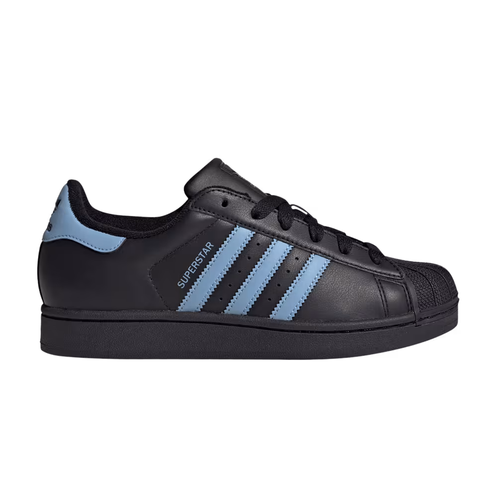 adidas Women's Superstar 2 Black Ash Blue