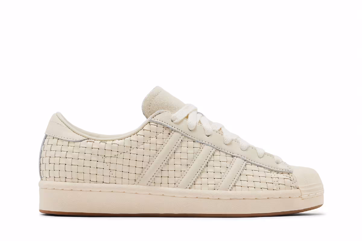 adidas Women's Originals Superstar Cream White/Cream White/Blue, view 2