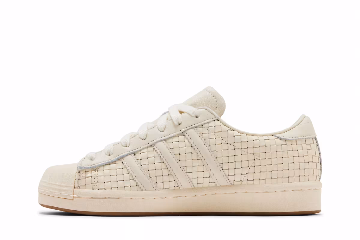 adidas Women's Originals Superstar Cream White/Cream White/Blue, view 4