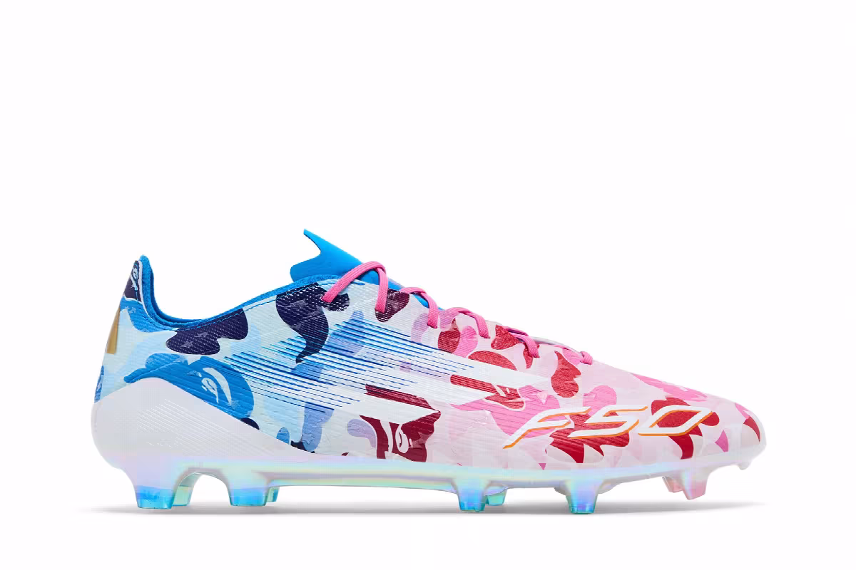 BAPE x adidas Adizero F50 Elite FG Pink, view 2
