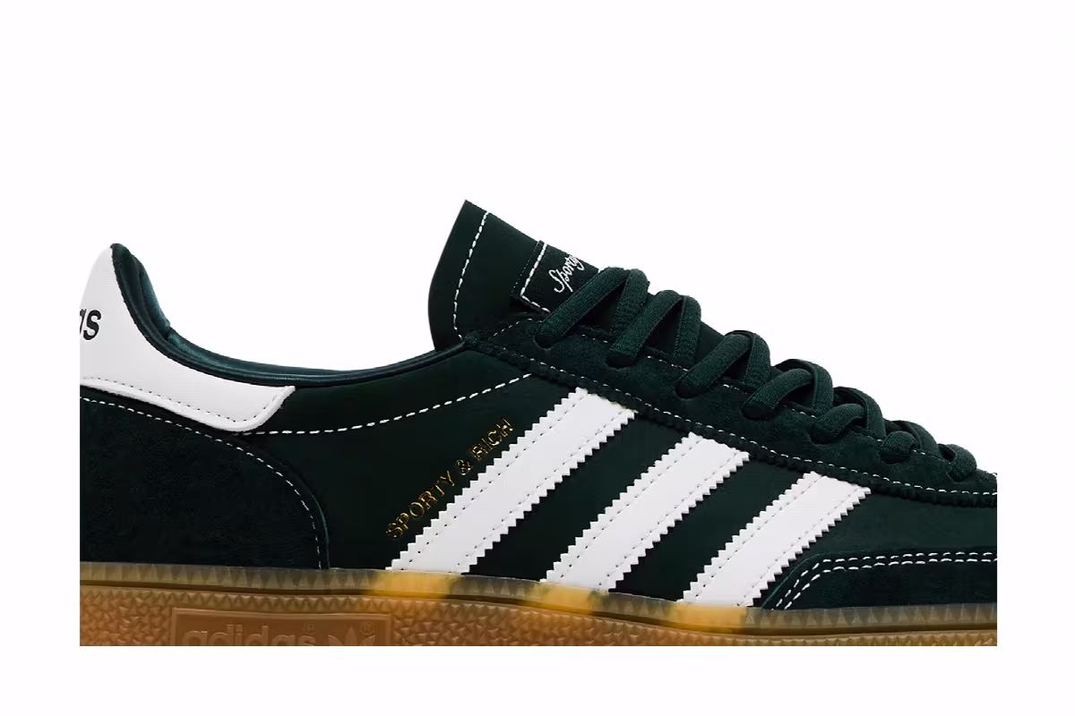Sporty & Rich x adidas Handball Spezial Dark Green, view 3