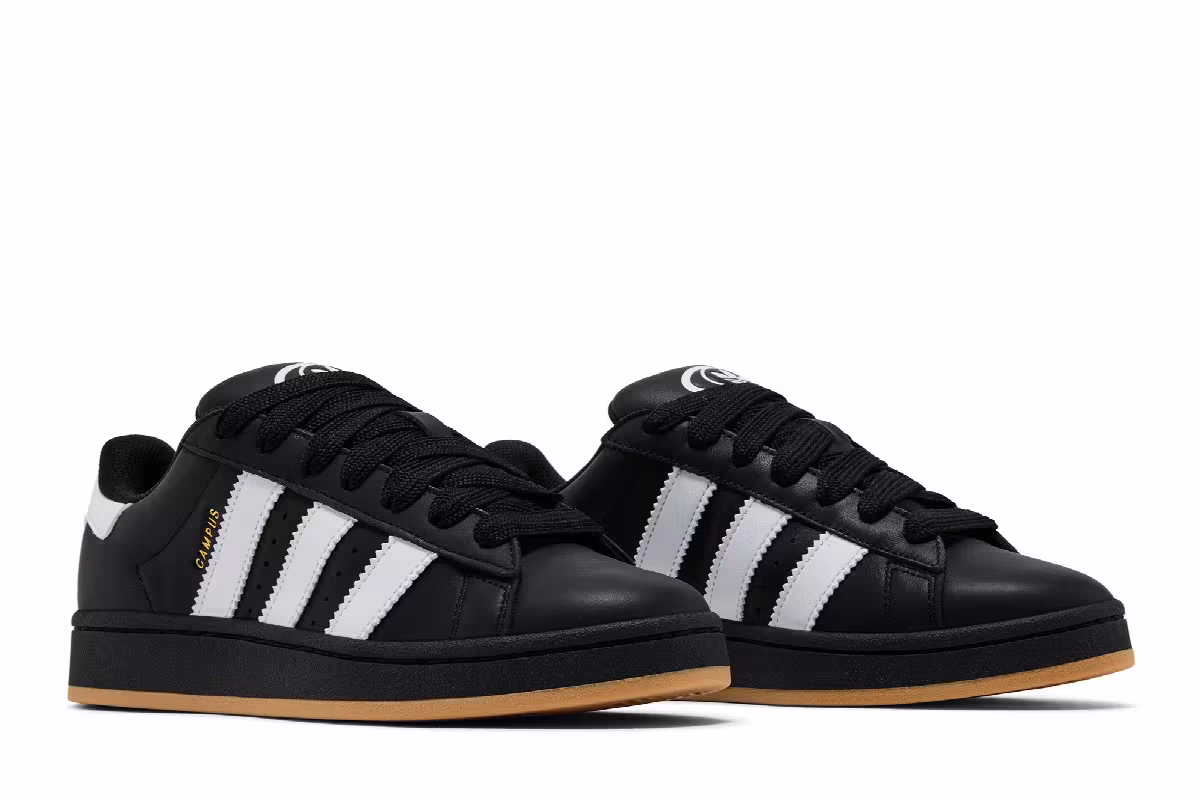 adidas Campus 00s Core Black Leather Gum, view 9