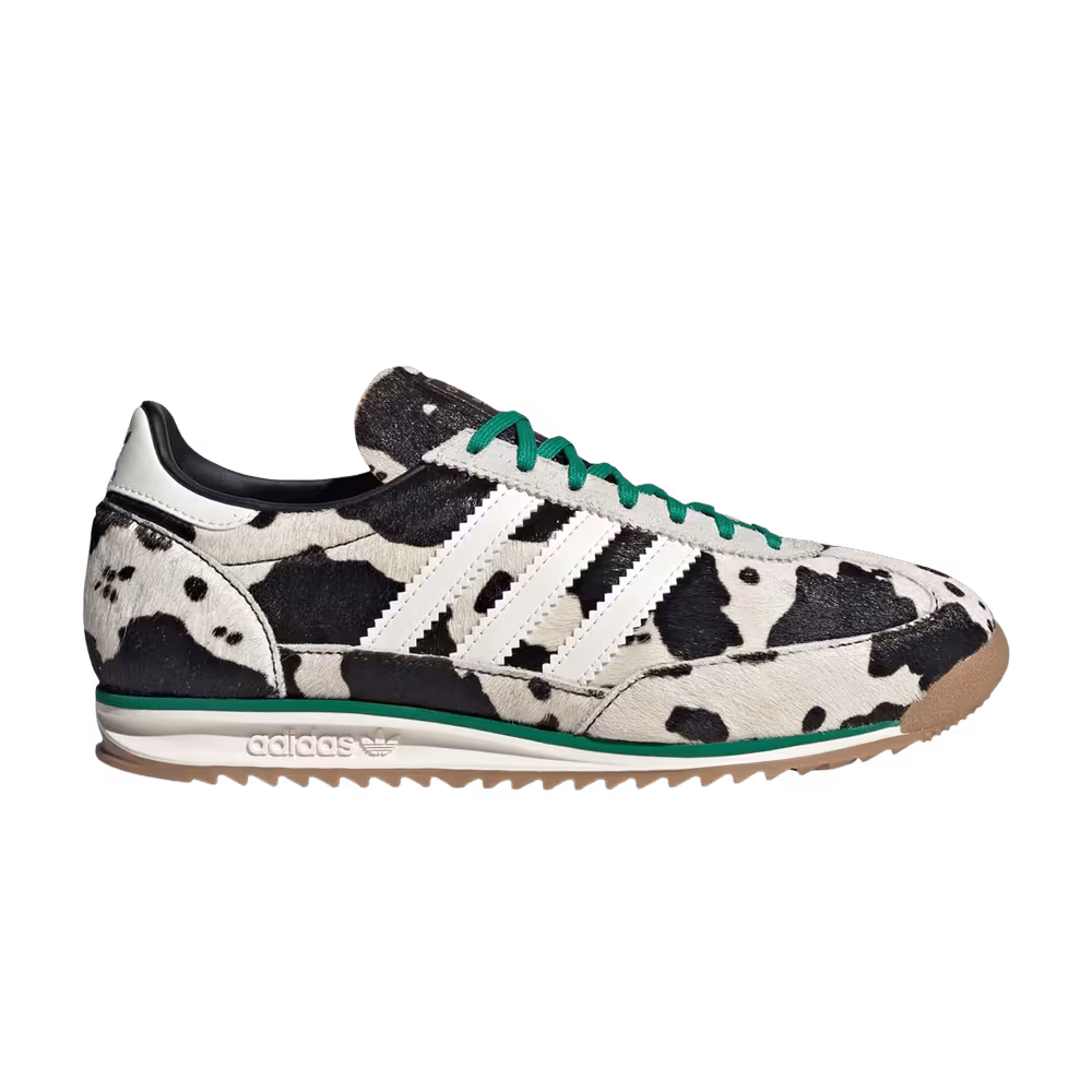 adidas Women's SL72 OG Cowprint - Core Black Court Green