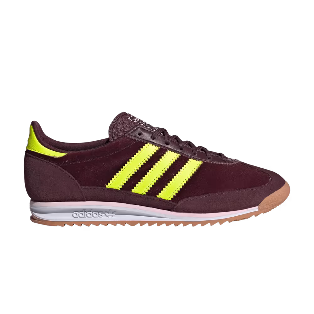 adidas Women's SL72 OG Aurora Ruby Solar Yellow Velvet