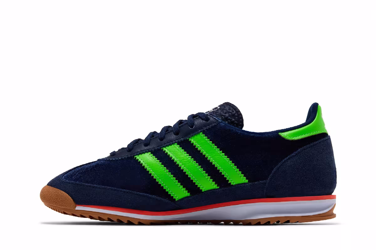 adidas Women's SL72 OG Night Indigo Green Velvet, view 4