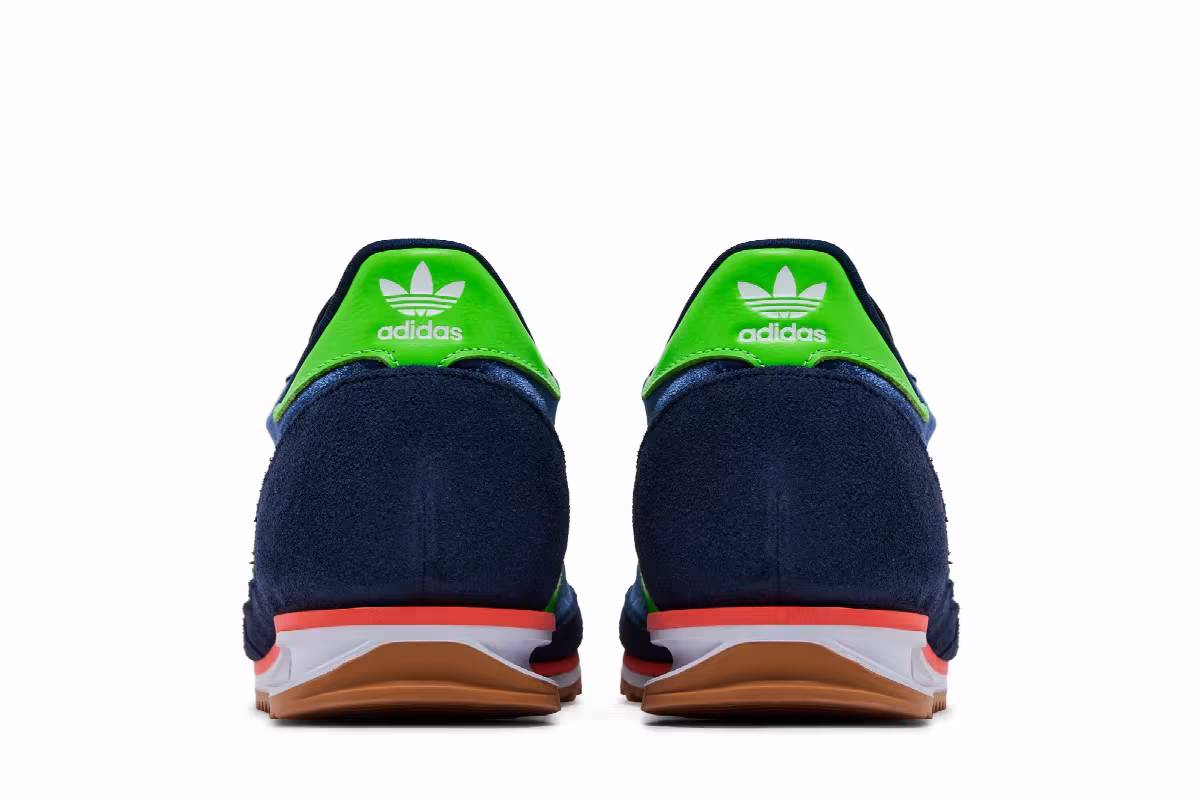 adidas Women's SL72 OG Night Indigo Green Velvet, view 7