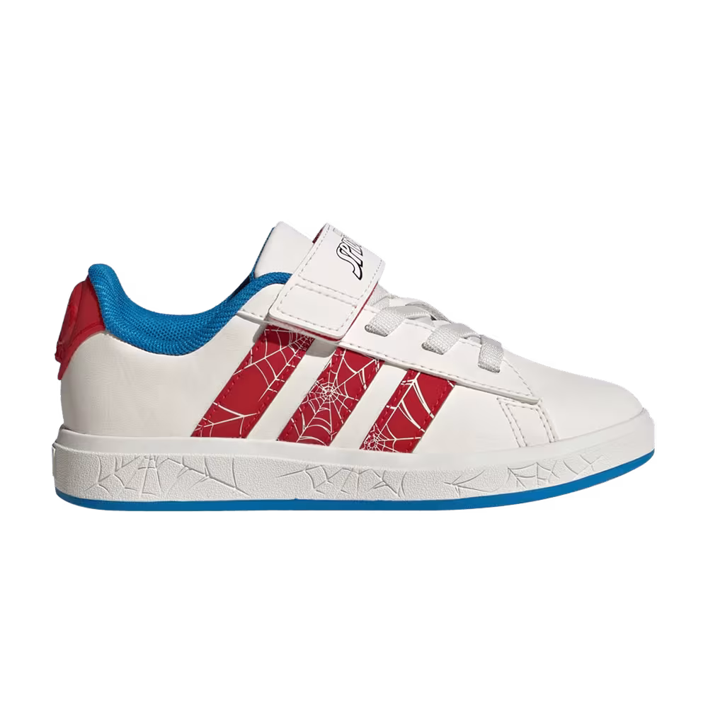 Marvel x adidas Grand Court K Spider-Man - Red Web Stripes