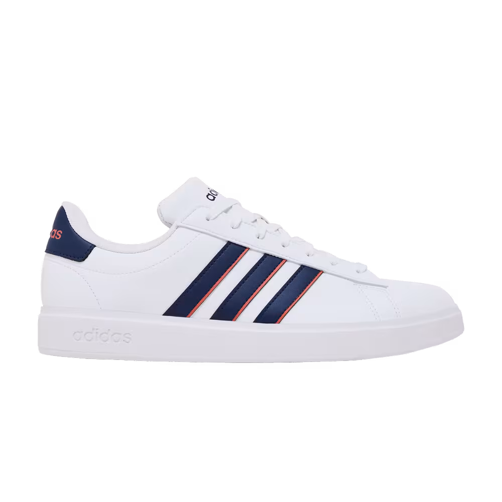 adidas Grand Court White Dark Blue Scarlet
