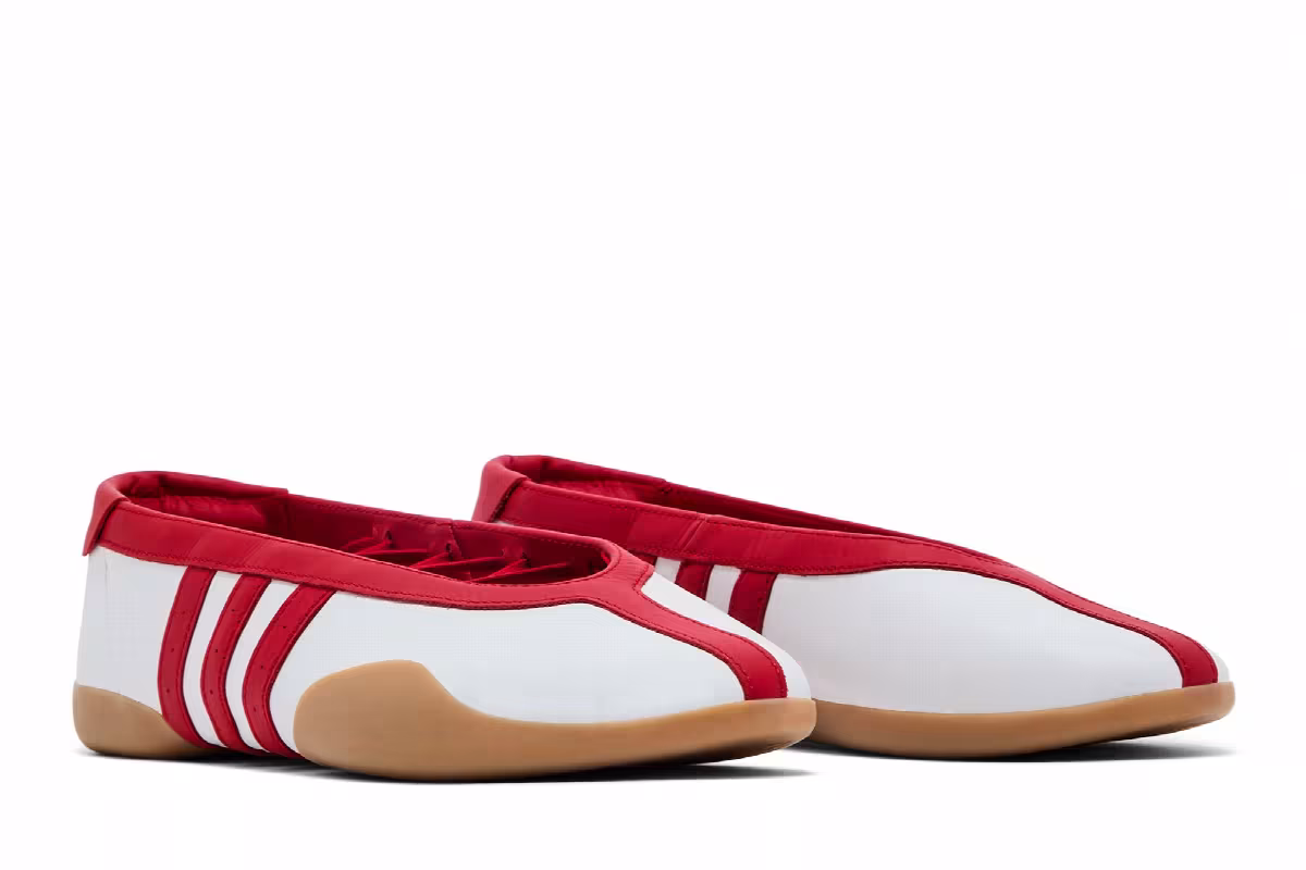 adidas Women's Taekwondo Mei White Scarlet Gum, view 9