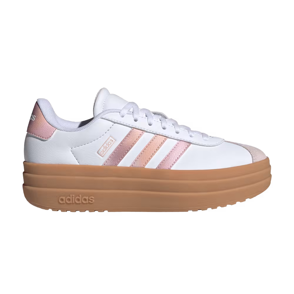 adidas VL Court Bold J White Powder Coral Gum