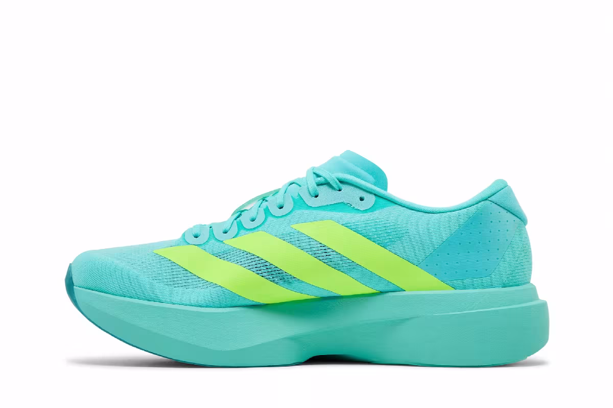 adidas Adizero Evo SL Flash Aqua Lucid Lemon, view 4