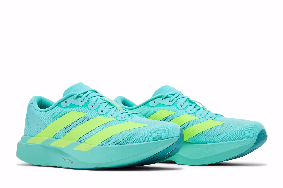 adidas Adizero Evo SL Flash Aqua Lucid Lemon, view 9